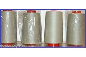 Marent Brand Sewing Overlocking Machine Polyester Thread Four 5000 Yards Cones Taupe A121