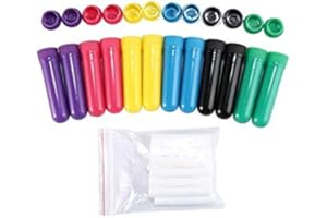SH-RuiDu 12 pcs tube dinhalateur nasal dhuile essentielle avec mèches rechargeables pour la thérapie aromatique