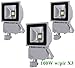 Produktbild Greenmigo 3pcs 100W LED Kaltweiß Fluter Flutlichtstrahler Outdoor Strahler Lampe Floodlight Strahler Flutlicht Scheinwerfer Leuchtmittel mit Bewegungsmelder Wasserdicht Lampe Floodlight Wasserdicht IP65 Grau