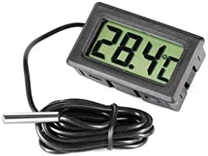 Aquarium/Fish Tank Water Submersible Waterproof Digital LCD Thermometer-Black
