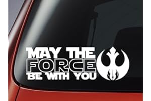 'Level 33 Star Wars May The Force Be With You' i Jedi Logo - Naklejka winylowa - samochód, okno, ściana, naklejka na laptopa