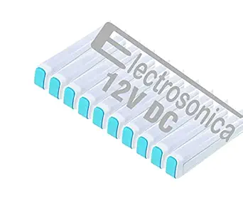 Electrosonica 12V DC LED Tube Light , 2Ft/15W Battery & Solar Operated (Not Charging) Ultra Bright for Indoor and Outdoor - Cool Day Light (Set of 10)