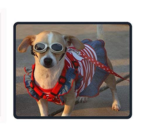 Preisvergleich Produktbild Mauspad mit vernähten Kanten, Premium-Strukturiertes Mauspad, Rutschfeste Gummiunterseite, für Laptop, Computer & PC, 30 x 24 x 0,12 Zoll, Schwarz, Patriotic Pampered Pocket Dogs, Einheitsgröße
