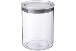Tatay Bote de Cocina, 1.5L de Capacidad, Hermético, Libre de BPA, Apto Lavavajillas, Transparente - Gris. Medidas 12.5 x 12.5 x 17 cm