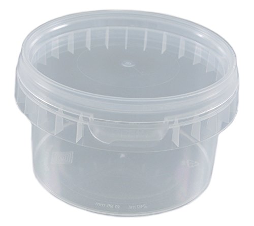 20x Universal Kunststoff Dose mit Deckel Industriestandard Rund Ø 95mm, Fassungsvermögen 240ml