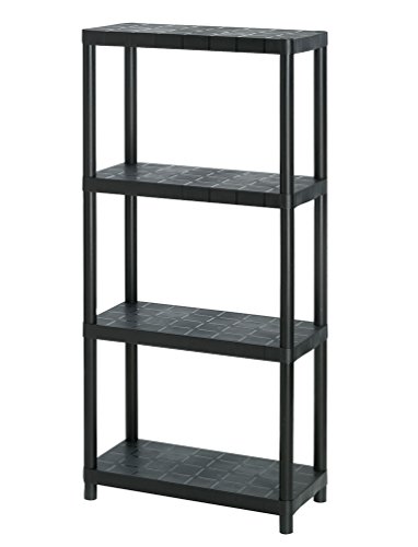 Keter Sigma 12 Estantería, Resina, Negro, 131x60x38 cm