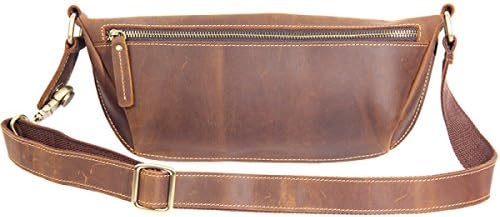 GEXING Backpack The First Layer Of Leather Chest Bag Leather Shoulder Messenger Bag Men's Pocket Crazy Horse Skin Multi-purpose Chest Bag Vintage,A-33*23*154CM