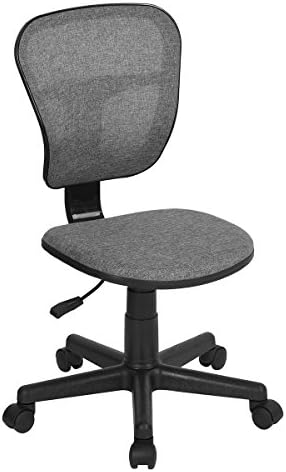 Home Office Fabric Task Computer Chair Mid Back Swivel Adjustable Height Desk Chair, Grey
