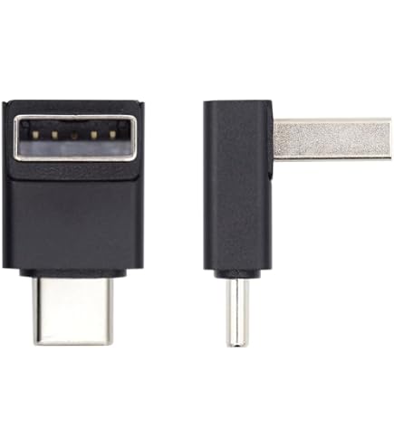 QIANRENON 4 Adattatori USB A A USB C 90° - 10Gbps, Ricarica QC60W/PD15W, Alloggiamento Alluminio - Foto 3