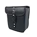 Produktbild AIMERKUP Motorrad Satteltaschen Schwarz PU Leder Wasserdicht Rücksitz Seite Gepäcktaschen, 23X18X10CM