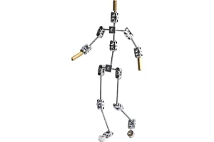 Aboiledy Armature Kit-dockskelett av metall, enkel montering, animerad karaktärsdesign, för stop-motion-animering