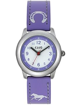 Club Mädchen - Armbanduhr Pferd Analog Quarz Leder Violett A56527-1S0A