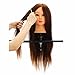 LuckyFine 24'' 100% Mannequin Head Human Hair Salon Hairdressing Training Model + Clamp