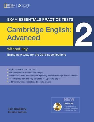 Exam essentials: cambridge advanced practice tests 2 w/o key + dvd - rom