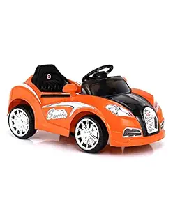 SHAKYA WORLD Battery Operated Rechargeable 12V Ride On Sports Car for 1 to 4 Years Kids/Children/Toddlers with Remote Control ( Orange)
