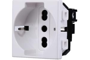ETTROIT MODULI PRESE INTERRUTTORI SHUKO PULSANTI USB DIMMER COMPATIBILE MATIX (MODULO PRESA SCHUKO STANDARD TEDESCO E ITALIA)