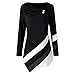 Produktbild MEIbax Damen Herbst Winter Striped Asymmetrische Tunika Tops Plus Size Bluse T-Shirts Pullover Oberteile Sweatshirt