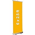 SUDHA AD PRINT® Aluminium Roll up Banner Standee (Without Flex) | 6 ft x 2.5 ft | Silver Color | Ideal for Advertising, Trade Show, Marketing Activities, Exhibitions, Events and Occasion.
