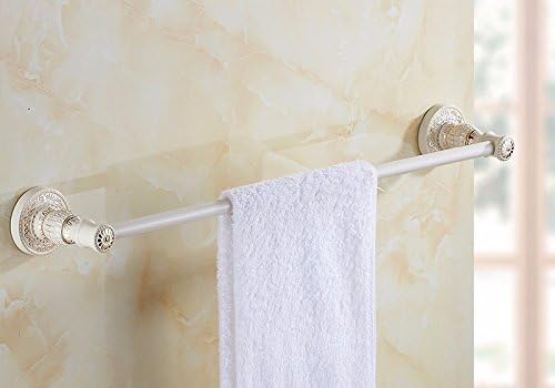 USDFJN Towel Holder Shelf Bathroom Stand Paint Single Lever Towel Rail And The Pendant Wall Mounted Double Sub Base Round The Base Of Carving Ivory