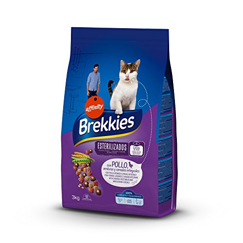 Brekkies crocchette per Gatti Gatti Sterile con Pollo e Verdure - Confezione di 4 x 3000 gr - Totale: 12000 gr