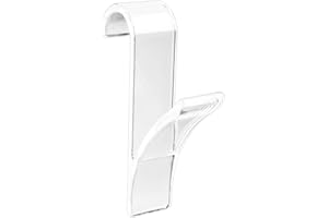 WENKO Haczyki na grzejniki okrągłe zestaw 6 sztuk – polistyren, 2,5 x 10,5 x 7 cm; Przezroczysta