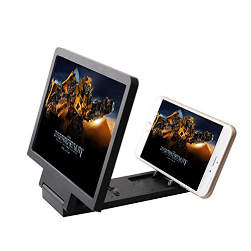 iProtect Lente di ingrandimento per schermo Smartphone - Magnifier supporto per cellulare schermo ingrandimento in nero