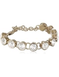 DYRBERG/núcleo Damen-pulsera de acero inoxidable, golden, transparente 16,7 cm - 336953