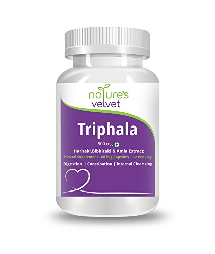 Natures Velvet Triphala 500mg, 60 Capsules RS.399 (34.00% Off) - Amazon