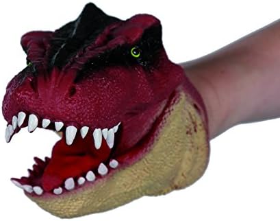 Boys Children Boy Child Red Dinosaur Plastic Hand Puppet - Top Quality Christmas Xmas Top Up, Stocking Filler Gift Games &amp; Toys Age 3+ - One Supplied