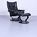 Produktbild Ekornes Stressless Wing Relax Sessel Garnitur + Hocker Schwarz Leder Größe M Funktion Echtleder Garnitur Modern #4917
