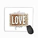 Produktbild Mouse Pad Design Leopard Print Slogan Skin Texture was not Dream Love Forever Rectangle Rubber Mousepad 11.81 X 9.84 Inch