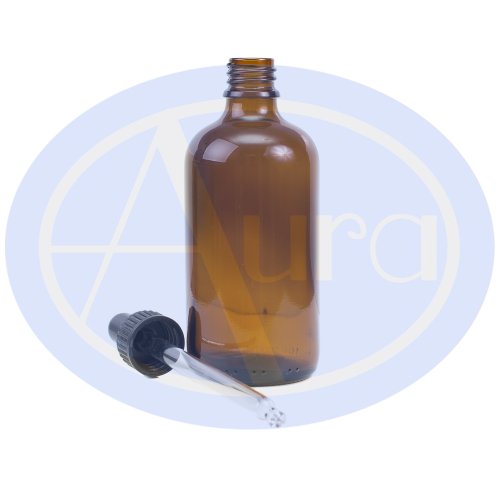100ml BRAUNGLAS-Flasche mit GLAS-Pipette. Ätherisches Öl / Verwendung in Aromatherapie - 2