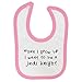 Price comparison product image When I Grow Up... Jedi Knight Design Baby Bib Pink Contrast Trim and Black Print