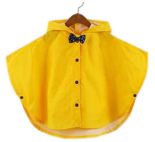 Children Poncho Raincoats Outerwear Baby Rain Jacket Raincoat YELLOW S