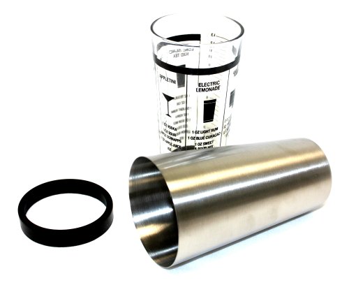 Boston Shaker mit Glaseinsatz 0,6 l - inkl. Maßeinteilung und Cocktailrezepten