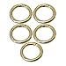 Produktbild BQLZR 42 mm Außendurchmesser 30 mm ID Gold Zinklegierung Rund Karabiner Karabiner Karabiner Clip Ring Schnalle für Taschen, Geldbörsen und Schlüsselanhänger, 5 Stück