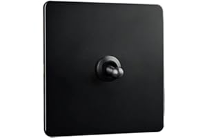 KOINEN Interrupteur mural, interrupteur à bascule, interrupteur en laiton panneau d'interrupteur à bascule personnalité noire hôtel et famille d'accueil interrupteur en métal applique interrupteur à bascule,