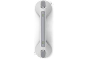 LORESJOY Asa de Seguridad para Baño con Ventosa y Advertencia de Succión, Agarraderas Baño para Mayores, Agarrador Ducha Personas Mayores, Asa Ventosa Seguridad Antideslizante (12in)