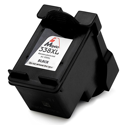 Mipelo Wiederaufbereitet HP 338 343 Hohe Ergiebigkeit Tintenpatronen (2 Schwarz) Kompatibel für HP Officejet 100 150 H470 7210, HP Deskjet 6620 6628, HP Photosmart 7850 8150 Drucker - 3