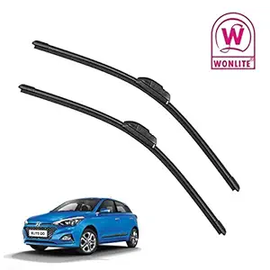Wonlite Car Wiper Blades compatible for Hyundai Elite I20 Set of 2 Pcs R 24 L 16