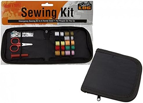 HANDY TRAVEL SEWING KIT IN ZIP UP CASE cotton scissors