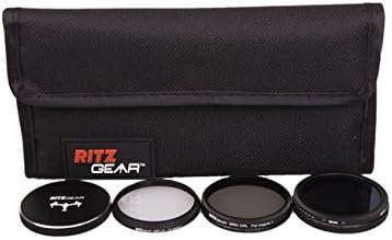 Ritz Gear™ HD MC Filter Kit For DJI Phantom 3 Professional &amp; Adavnced Drone Camera - Includes CPL, UV, FADER ND, Metal Lens Cap, Pouch