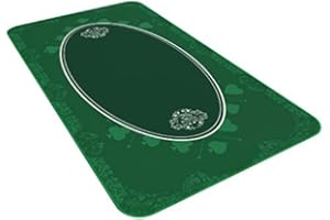 Bullets Playing Cards, Mantel Universal para Juegos de Mesa, Juegos de Cartas o Juegos de salón Verde en 140 x 75cm para su Propia Mesa de Juego, Subsuelo de Lujo, Alfombra de Juego, Alfombra de Mesa