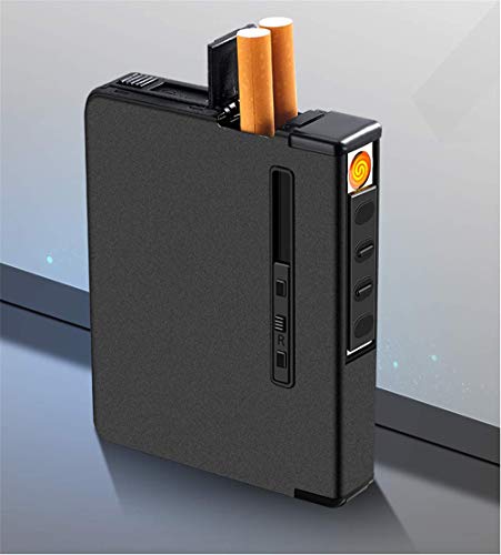 Preisvergleich Produktbild Verpackung Zigarettenanzünder Laden Winddicht USB elektronischer Zigarettenanzünder, schwarz