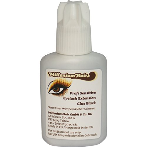 MilleniumHair Sensitiver - Allergiker - Profi Wimpernkleber - Lashes Glue (7 g) Schwarz