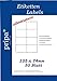 Produktbild pripa Etikettenformat 105 x 74, 50 Blatt DIN A4 selbstklebende Etiketten. Der Einzelbogen ist aufgeteilt in8 Etiketten pro Bogen = 2 Spalten je 4 Reihen,400Etiketten/Pack.