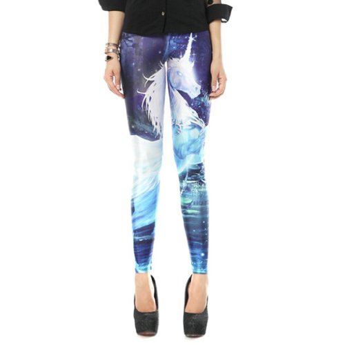 Preisvergleich Produktbild VADOOLL Damen Maedchen Digital Druck Leggings Einhorn