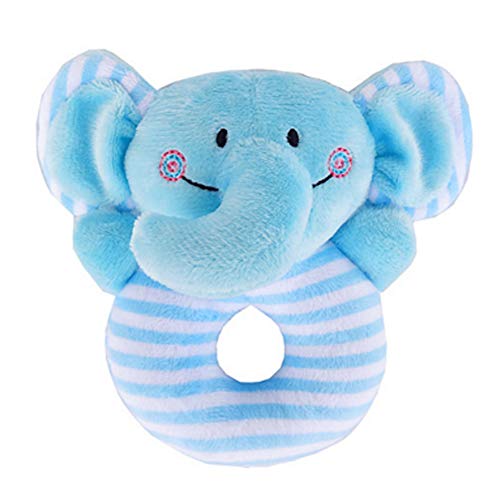 Preisvergleich Produktbild Baby Soft Rattle Kinderspielzeug Handbell-Nette Karikatur Plüschtiere Spielzeug für Jungen und Mädchen Handglocke Kleinkind Baby-Plüsch-Spielzeug-Geschenke für Säuglinge, Neugeborene Elefant