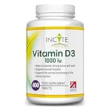 Vitamin D 1000iu - 400 Premium Vitamin D3 Easy-swallow Micro Tablets - One A Day High Strength Cholecalciferol Vit D3 - Vegetarian Supplement - Made In The Uk By Incite Nutrition