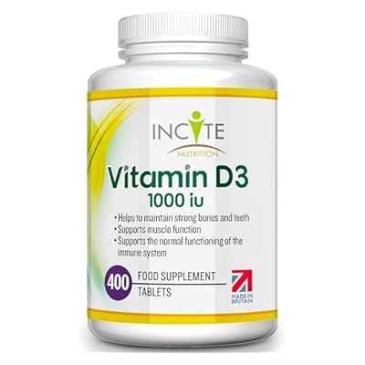 Vitamin D 1000iu - 400 Premium Vitamin D3 Easy-swallow Micro Tablets - One A Day High Strength Cholecalciferol Vit D3 - Vegetarian Supplement - Made In The Uk By Incite Nutrition